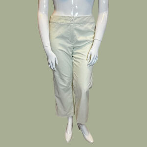 Women's Brooks Brothers Cool Seersucker Pants, 16, Green & White